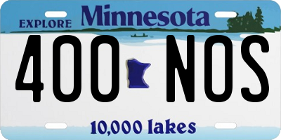 MN license plate 400NOS