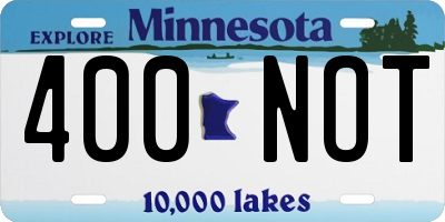 MN license plate 400NOT