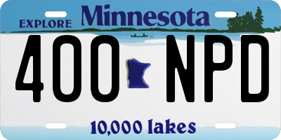 MN license plate 400NPD