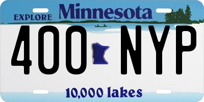 MN license plate 400NYP