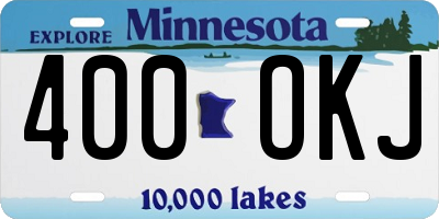 MN license plate 400OKJ