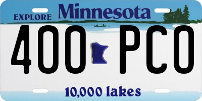 MN license plate 400PCO