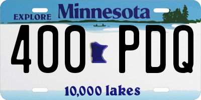 MN license plate 400PDQ
