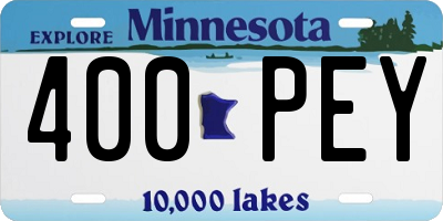 MN license plate 400PEY
