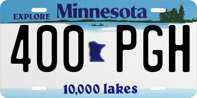 MN license plate 400PGH