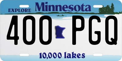 MN license plate 400PGQ
