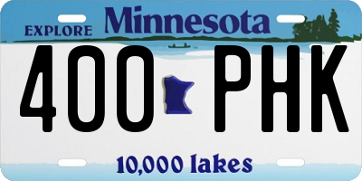 MN license plate 400PHK