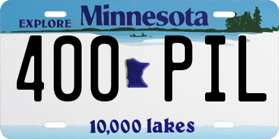 MN license plate 400PIL