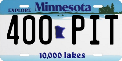 MN license plate 400PIT