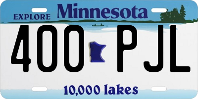 MN license plate 400PJL