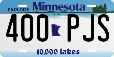 MN license plate 400PJS