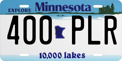 MN license plate 400PLR