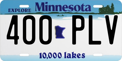 MN license plate 400PLV