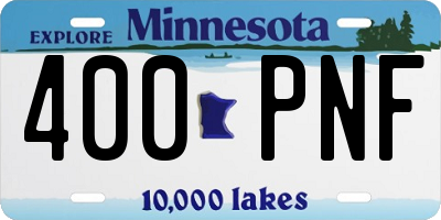 MN license plate 400PNF