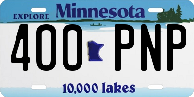 MN license plate 400PNP