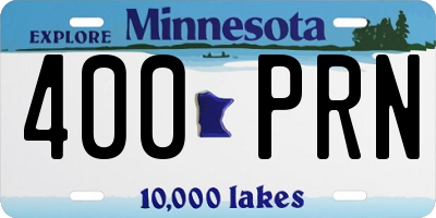 MN license plate 400PRN