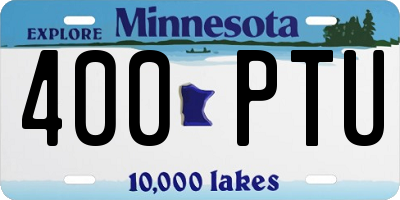 MN license plate 400PTU