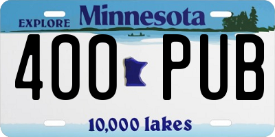 MN license plate 400PUB