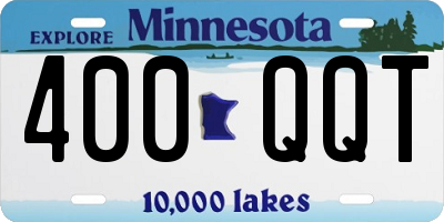 MN license plate 400QQT