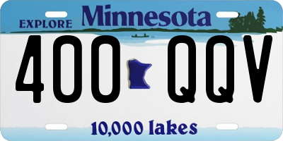 MN license plate 400QQV