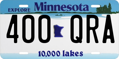 MN license plate 400QRA