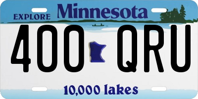 MN license plate 400QRU