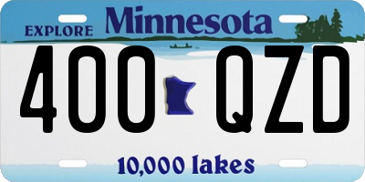 MN license plate 400QZD