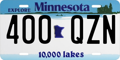 MN license plate 400QZN