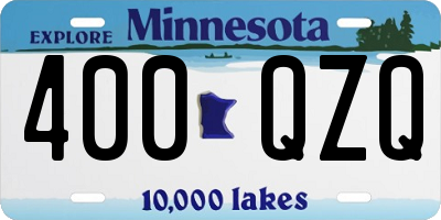 MN license plate 400QZQ