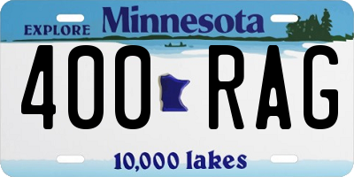 MN license plate 400RAG