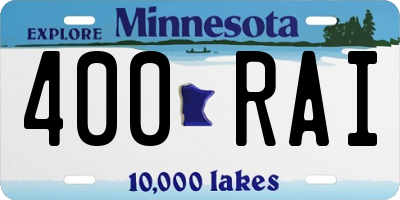 MN license plate 400RAI