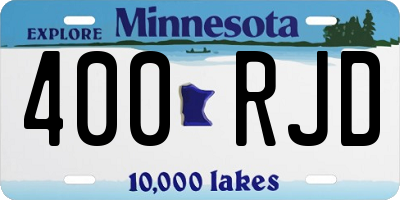 MN license plate 400RJD