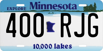 MN license plate 400RJG