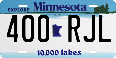 MN license plate 400RJL