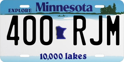 MN license plate 400RJM