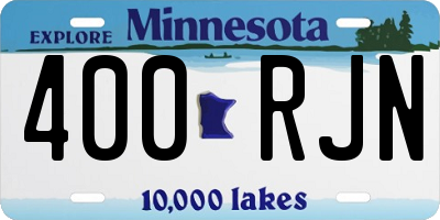 MN license plate 400RJN