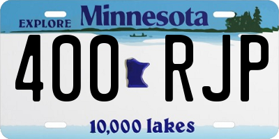 MN license plate 400RJP