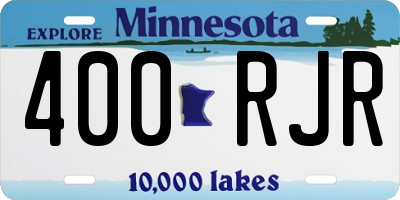 MN license plate 400RJR
