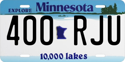 MN license plate 400RJU