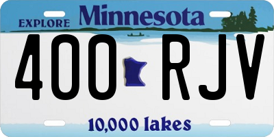 MN license plate 400RJV