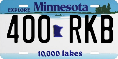 MN license plate 400RKB
