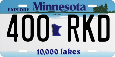 MN license plate 400RKD