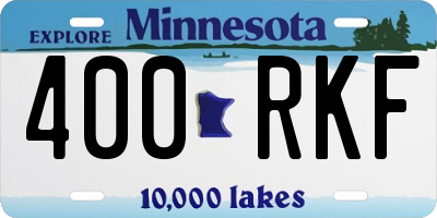 MN license plate 400RKF