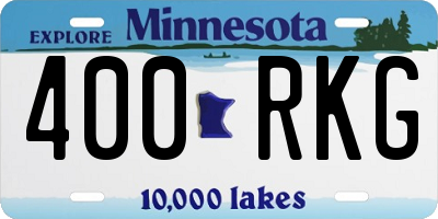 MN license plate 400RKG