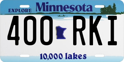 MN license plate 400RKI