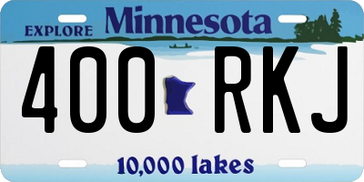 MN license plate 400RKJ