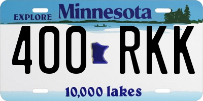 MN license plate 400RKK