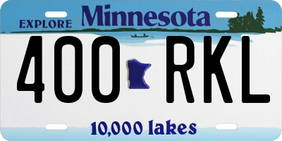 MN license plate 400RKL