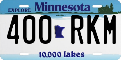 MN license plate 400RKM