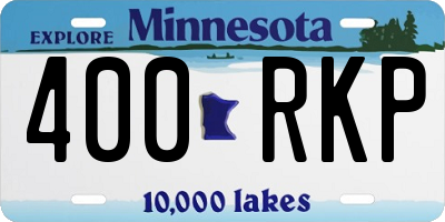 MN license plate 400RKP